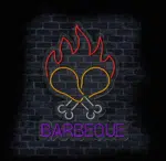 neon LED Barbeque do gastronomii