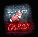 neon bokserski na ścianę Born to Fight