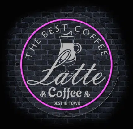 neon Latte LED okrągły 35 cm