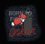 personalizowany neon bokserski Oskar