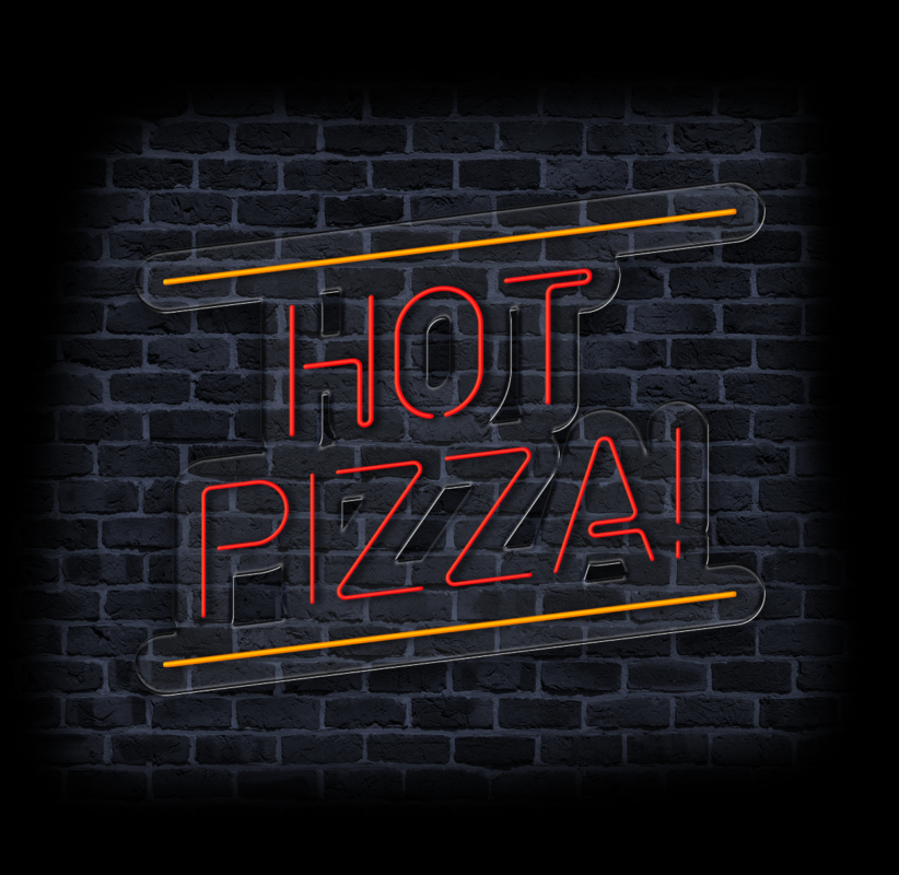 neon do pizzerii na ścianę
