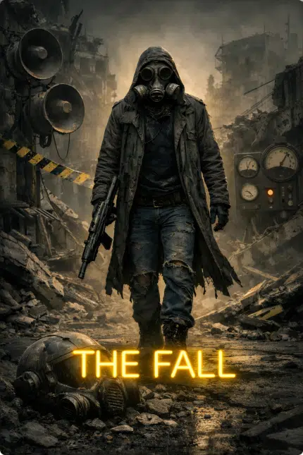 neon LED THE FALL dekoracja postapokaliptyczna