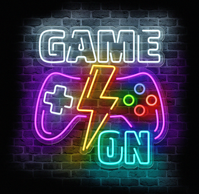 neon game on led – dekoracyjny neon gamingowy