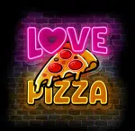 neon Love Pizza LED na ścianę do pizzerii