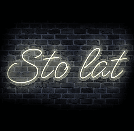 Neon sto lat jako dekoracyjny neon na ścianę