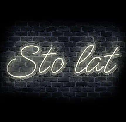 Neon sto lat jako dekoracyjny neon na ścianę