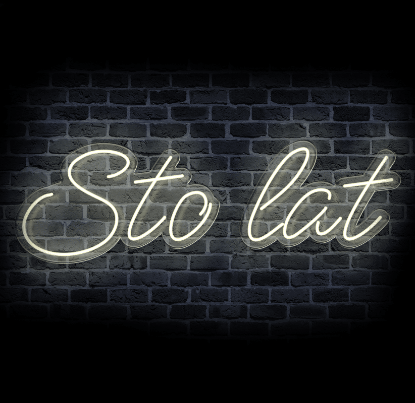 Neon sto lat jako dekoracyjny neon na ścianę