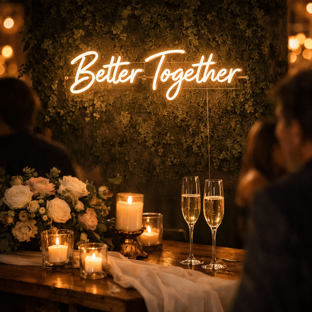 Neon LED na imprezy okolicznościowe – dekoracyjny neon na wesele, event i przyjęcie