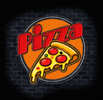 neon LED pizza z napisem Pizza