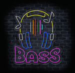 neon muzyczny BASS LED na ścianę z kolorowym equalizerem