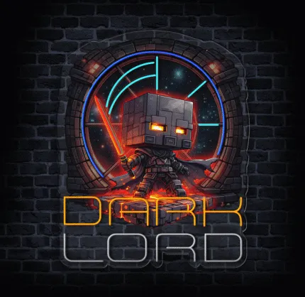 neon LED dark lord kosmiczny wojownik