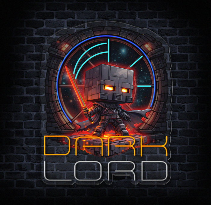 neon LED dark lord kosmiczny wojownik