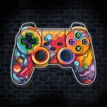Kolorowy pad gamingowy do pokoju gracza