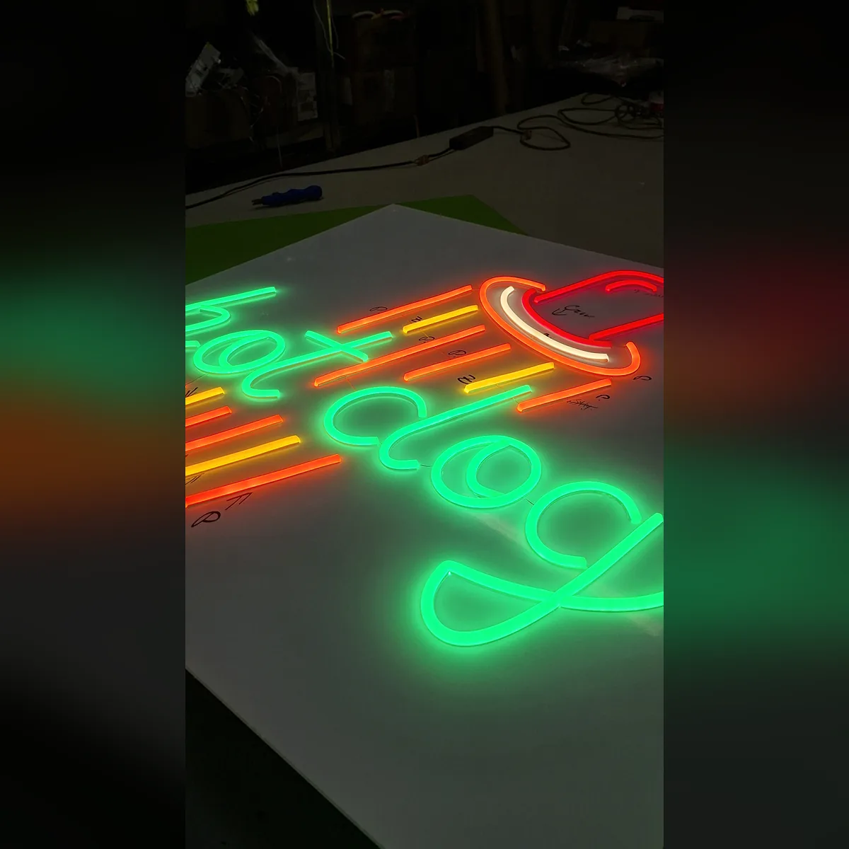 Neon LED hot dog dla budki street food