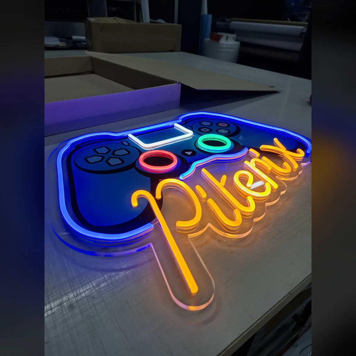 Neon LED pad z nickiem gracza Pitenx